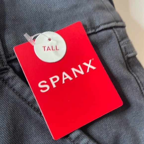 SPANX Stretch Ankle Twill Cargo Pants Washed Black XS Tall Long - Picture 8 of 16